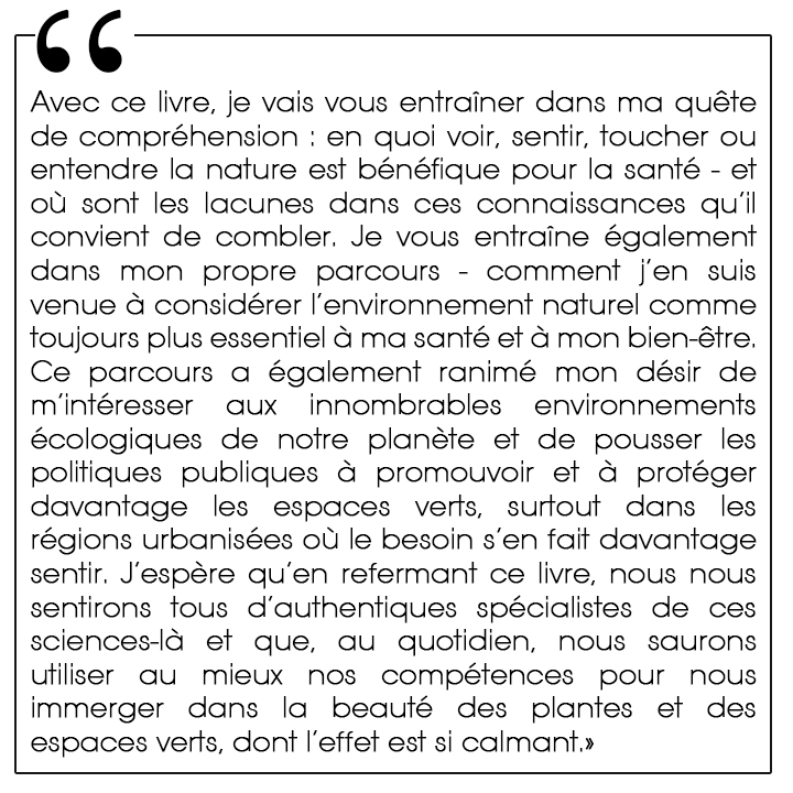 Naturel : pourquoi voir, sentir, toucher et écouter les plantes nous fait du bien, Kathy J. Willis aux Éditions du Seuil