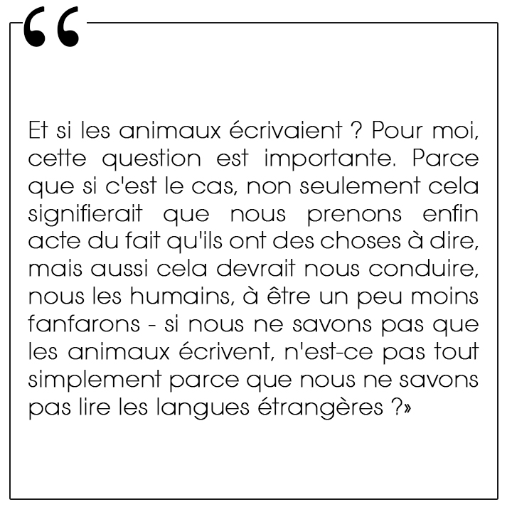 Et si les animaux écrivaient ? Vinciane Despret aux Éditions Bayard - Collection Les petites conférences