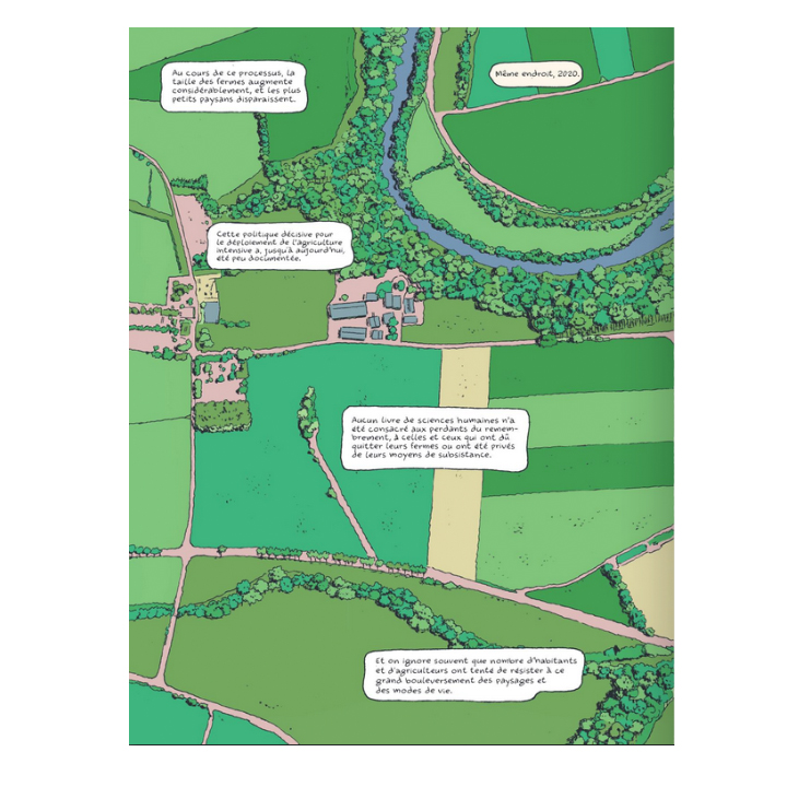 Champs de bataille - L'histoire enfouie du remembrement, Inès Léraud et Pierre Van Hove aux Éditions Delcourt