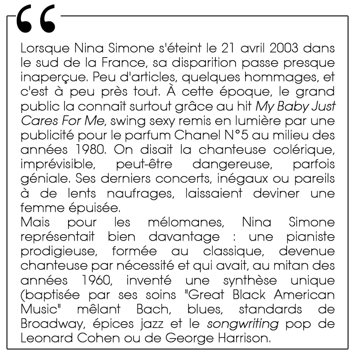 Nina Simone, une vie David Brun-Lambert aux Éditions Harper Collins poche