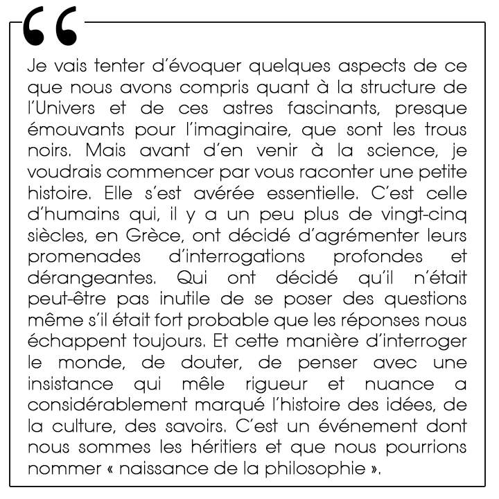 Trous noirs et espace-temps, Aurélien Barrau aux Éditions Bayard - Collection Les petites conférences